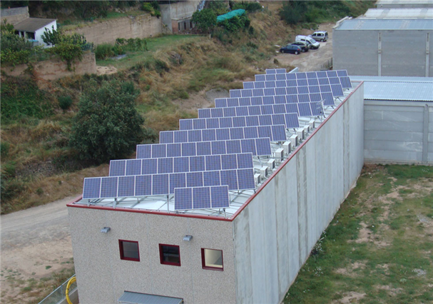 Crystalline-solar-panel-20-kW-Prats-de-Lluçanes-Spain